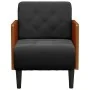 Sillón con reposabrazos Terciopelo negro 55 cm de , Sillones - Ref: Foro24-4100597, Precio: 145,31 €, Descuento: %