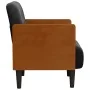 Sillón con reposabrazos Terciopelo negro 55 cm de , Sillones - Ref: Foro24-4100597, Precio: 145,31 €, Descuento: %