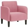 Sillón con reposabrazos terciopelo rosa 54 cm de , Sillones - Ref: Foro24-4100581, Precio: 118,14 €, Descuento: %