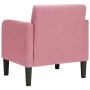 Sillón con reposabrazos terciopelo rosa 54 cm de , Sillones - Ref: Foro24-4100581, Precio: 118,14 €, Descuento: %