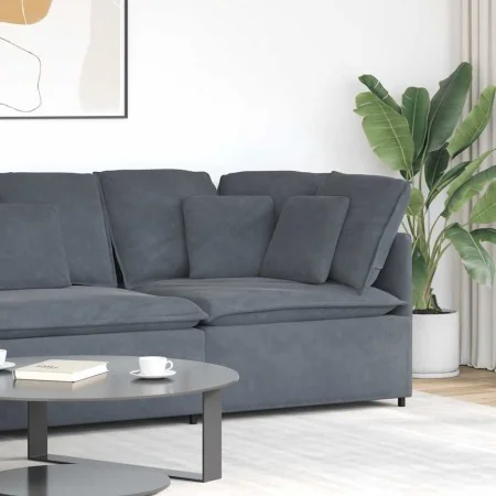 Sofá modular de esquina con cojines gris oscuro 100 cm de , Unidades para sofás seccionales - Ref: Foro24-4104460, Precio: 21...