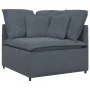 Sofá modular de esquina con cojines gris oscuro 100 cm de , Unidades para sofás seccionales - Ref: Foro24-4104460, Precio: 21...