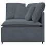Sofá modular de esquina con cojines gris oscuro 100 cm de , Unidades para sofás seccionales - Ref: Foro24-4104460, Precio: 21...
