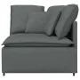 Sofá modular de esquina con cojines gris oscuro 100 cm by , Unidades para sofás seccionales - Ref: Foro24-4104448, Price: 214...
