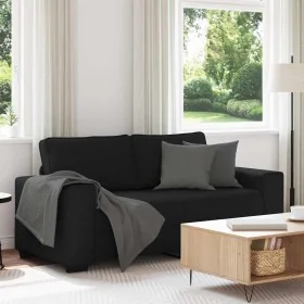 Sofá 2 plazas Tela Negro 140 cm de , Sofás - Ref: Foro24-4105168, Precio: 218,78 €, Descuento: %