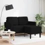 Sofá de 2 plazas con chaise longue en forma L negra 125cm de , Sofás - Ref: Foro24-4107063, Precio: 259,81 €, Descuento: %
