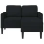 Sofá de 2 plazas con chaise longue en forma L negra 125cm de , Sofás - Ref: Foro24-4107063, Precio: 259,81 €, Descuento: %