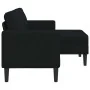 Sofá de 2 plazas con chaise longue en forma L negra 125cm de , Sofás - Ref: Foro24-4107063, Precio: 259,81 €, Descuento: %