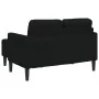 Sofá de 2 plazas con chaise longue en forma L negra 125cm de , Sofás - Ref: Foro24-4107063, Precio: 259,81 €, Descuento: %