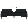 Sofá de 2 plazas con chaise longue en forma L negra 125cm de , Sofás - Ref: Foro24-4107063, Precio: 259,81 €, Descuento: %