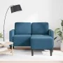 Sofá 2 plazas con chaise longue en forma L azul 125 cm de , Sofás - Ref: Foro24-4107068, Precio: 211,92 €, Descuento: %