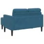 Sofá 2 plazas con chaise longue en forma L azul 125 cm de , Sofás - Ref: Foro24-4107068, Precio: 211,92 €, Descuento: %