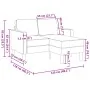 Sofá 2 plazas con chaise longue en forma L azul 125 cm de , Sofás - Ref: Foro24-4107068, Precio: 211,92 €, Descuento: %