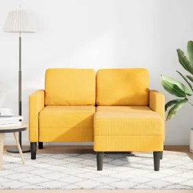 Sofá 2 plazas con chaise longue en forma L amarillo claro 125cm von , Sofas - Ref: Foro24-4107082, Preis: 237,04 €, Rabatt: %