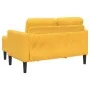 Sofá 2 plazas con chaise longue en forma L amarillo claro 125cm von , Sofas - Ref: Foro24-4107082, Preis: 237,04 €, Rabatt: %