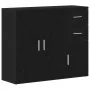 Aparador roble negro 91x29,5x75 cm madera de ingeniería de , Aparadores - Ref: Foro24-862003, Precio: 93,25 €, Descuento: %
