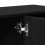 Aparador roble negro 91x29,5x75 cm madera de ingeniería de , Aparadores - Ref: Foro24-862003, Precio: 93,25 €, Descuento: %