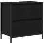 Mueble de baño con lavabo y cajones roble negro 60x34,5x60 cm de , Tocadores de baño - Ref: Foro24-861882, Precio: 74,21 €, D...