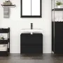 Mueble de baño con lavabo y cajones roble negro 60x34,5x60 cm de , Tocadores de baño - Ref: Foro24-861882, Precio: 74,21 €, D...