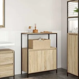 Mueble de baño con estantes roble Sonoma 76,5x35x95 cm de , Tocadores de baño - Ref: Foro24-861918, Precio: 75,90 €, Descuent...