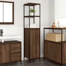 Mueble de baño con estantes roble marrón 36x35x165 cm von , Badezimmerwaschtische - Ref: Foro24-861911, Preis: 74,14 €, Rabat...