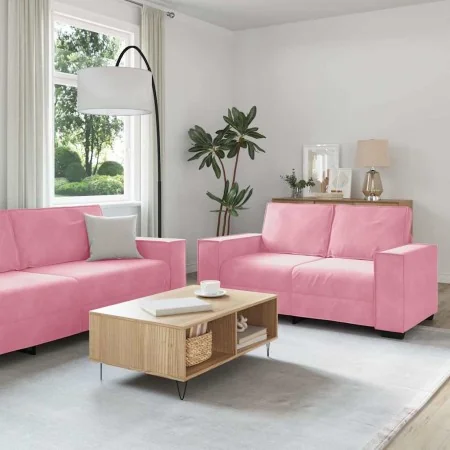 Juego de sofás con cojines 2 piezas terciopelo rosa de , Sofás - Ref: Foro24-3324703, Precio: 502,23 €, Descuento: %
