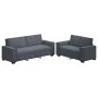 Juego de sofás con cojines 2 piezas terciopelo gris oscuro de , Sofás - Ref: Foro24-3324701, Precio: 468,39 €, Descuento: %