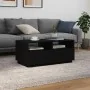 Mesa de centro con luces LED roble negro 90x49x40 cm de , Mesas de centro - Ref: Foro24-862254, Precio: 112,46 €, Descuento: %