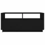 Mesa de centro con luces LED roble negro 90x49x40 cm de , Mesas de centro - Ref: Foro24-862254, Precio: 112,46 €, Descuento: %