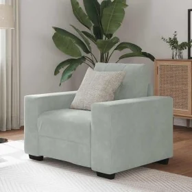 Sillón sofá gris claro 60 cm terciopelo de , Sofás - Ref: Foro24-4105098, Precio: 158,91 €, Descuento: %