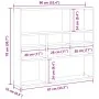 Estante de pared roble negro 90x16x78 cm madera de ingeniería de , Estantes y estanterías - Ref: Foro24-862510, Precio: 53,53...