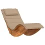 Tumbona mecedora con cojín de madera maciza de acacia by , Loungers - Ref: Foro24-4103885, Price: 181,11 €, Discount: %