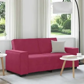 Sofá de 2 plazas de terciopelo rojo tinto 140 cm von , Sofas - Ref: Foro24-4105024, Preis: 214,84 €, Rabatt: %