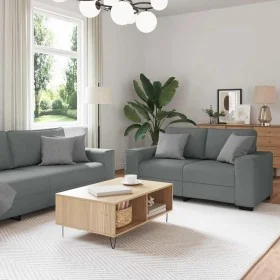 Conjunto de sofá de 3 piezas con cojines de tela gris oscuro de , Sofás - Ref: Foro24-3324650, Precio: 618,89 €, Descuento: %