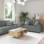 Conjunto de sofá de 3 piezas con cojines de tela gris oscuro de , Sofás - Ref: Foro24-3324650, Precio: 618,89 €, Descuento: %