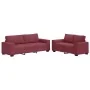 Juego de sofás con cojines 2 piezas tela rojo tinto de , Sofás - Ref: Foro24-3324734, Precio: 466,16 €, Descuento: %