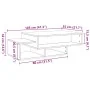 Mesa de centro de madera de roble negro 105x55x32 cm de , Mesas de centro - Ref: Foro24-862069, Precio: 72,38 €, Descuento: %