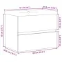 Mueble con lavabo integrado madera envejecida de , Tocadores de baño - Ref: Foro24-3328921, Precio: 152,21 €, Descuento: %