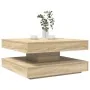 Mesa de centro giratoria 360 grados roble sonoma 70x70x34,5 cm von , Couchtisch - Ref: Foro24-858481, Preis: 76,45 €, Rabatt: %