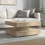 Mesa de centro giratoria 360 grados roble sonoma 70x70x34,5 cm von , Couchtisch - Ref: Foro24-858481, Preis: 76,45 €, Rabatt: %