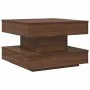 Mesa de centro giratoria 360 grados roble marrón 50x50x34,5 cm de , Mesas de centro - Ref: Foro24-858476, Precio: 61,56 €, De...