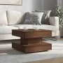 Mesa de centro giratoria 360 grados roble marrón 50x50x34,5 cm de , Mesas de centro - Ref: Foro24-858476, Precio: 61,56 €, De...