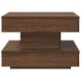 Mesa de centro giratoria 360 grados roble marrón 50x50x34,5 cm de , Mesas de centro - Ref: Foro24-858476, Precio: 61,56 €, De...
