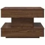 Mesa de centro giratoria 360 grados roble marrón 50x50x34,5 cm de , Mesas de centro - Ref: Foro24-858476, Precio: 61,56 €, De...
