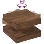 Mesa de centro giratoria 360 grados roble marrón 50x50x34,5 cm de , Mesas de centro - Ref: Foro24-858476, Precio: 61,56 €, De...