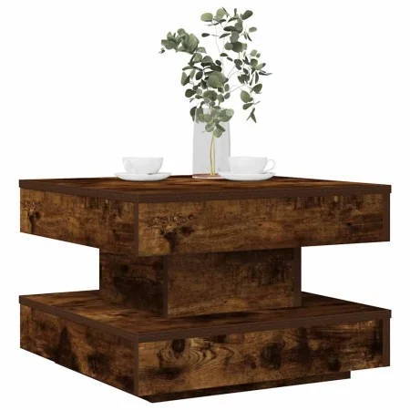 Mesa de centro giratoria 360 grados roble ahumado 50x50x34,5 cm de , Mesas de centro - Ref: Foro24-858474, Precio: 60,51 €, D...