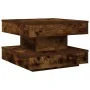 Mesa de centro giratoria 360 grados roble ahumado 50x50x34,5 cm de , Mesas de centro - Ref: Foro24-858474, Precio: 60,51 €, D...