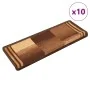 Alfombrillas de escalera autoadhesivas 10 uds marrón 65x21x4 cm de , Alfombrillas para escalones - Ref: Foro24-149845, Precio...