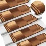 Alfombrillas de escalera autoadhesivas 10 uds marrón 65x21x4 cm de , Alfombrillas para escalones - Ref: Foro24-149845, Precio...