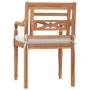 Juego comedor de jardín 5 pzas y cojines blancos madera de teca de , Conjuntos de jardín - Ref: Foro24-3155979, Precio: 676,0...